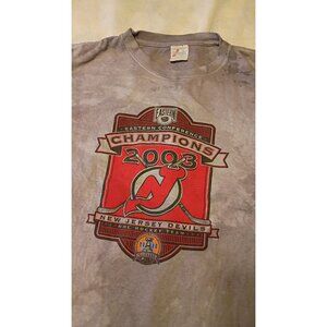 New Jersey Devils 2003 Champions T-Shirt 2XL Majestic Cotton NHL Hockey Team
